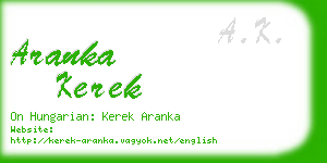 aranka kerek business card